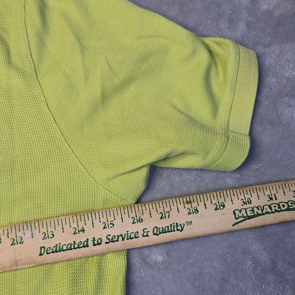 Tommy Bahama Polo Shirt Mens XL Lime Green Silk Blend Textured Resort Coastal - Picture 7 of 9